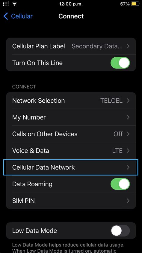 how to update apn settings